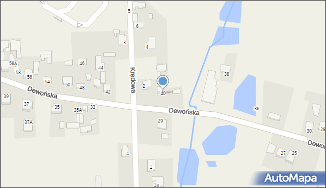 Szewce, Dewońska, 40, mapa Szewce