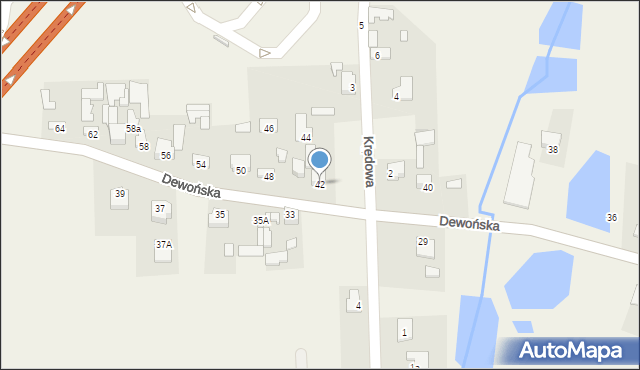 Szewce, Dewońska, 42, mapa Szewce