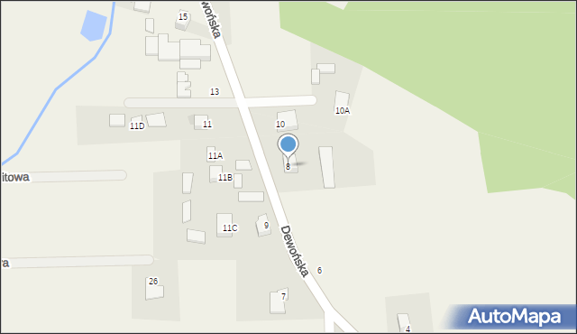 Szewce, Dewońska, 8, mapa Szewce