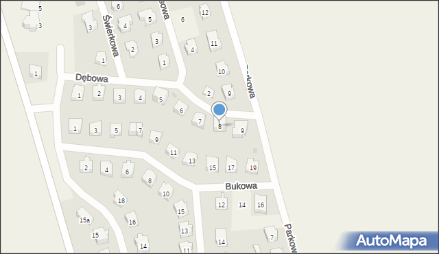 Szpęgawa, Dębowa, 8, mapa Szpęgawa