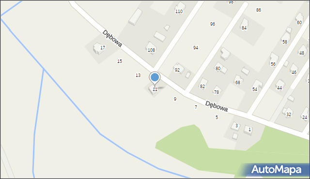 Targowiska, Dębowa, 11, mapa Targowiska