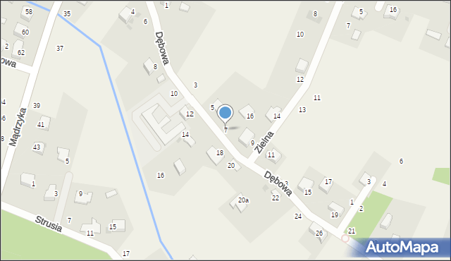 Tenczynek, Dębowa, 7, mapa Tenczynek