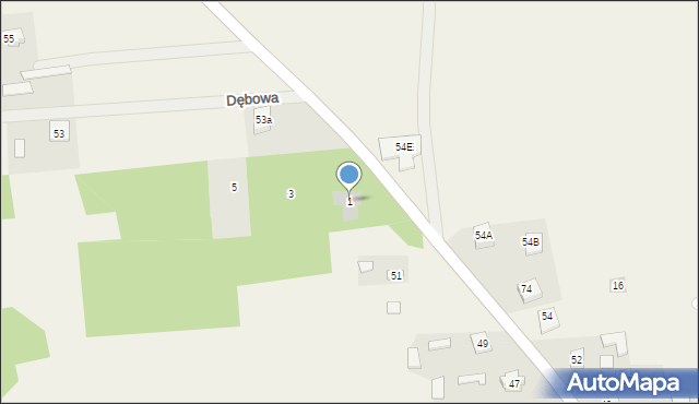 Trypucie, Dębowa, 1, mapa Trypucie