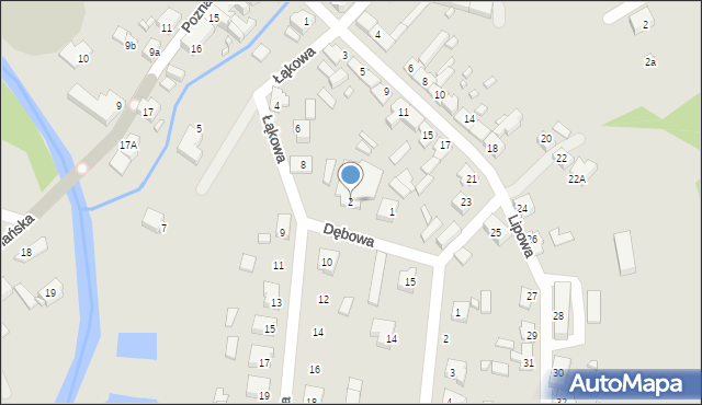 Trzciel, Dębowa, 2, mapa Trzciel