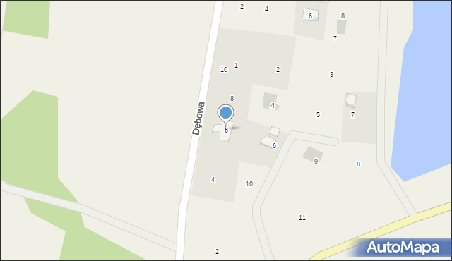 Trzcińsk, Dębowa, 6, mapa Trzcińsk