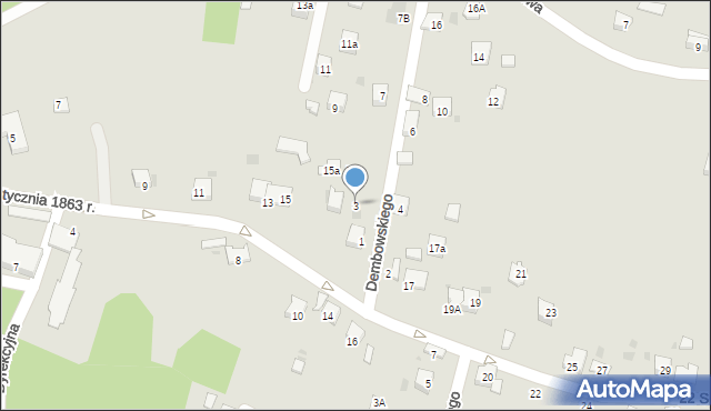 Trzebinia, Dembowskiego Edwarda, 3, mapa Trzebinia