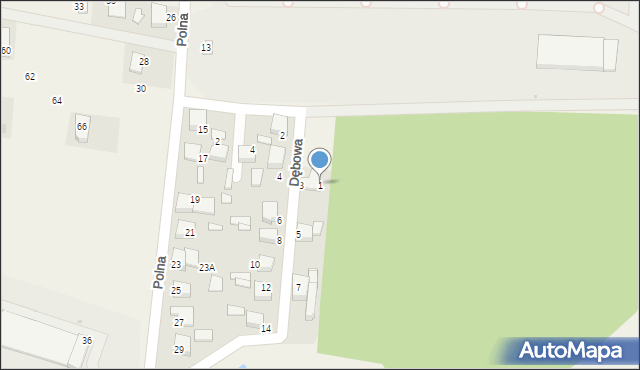 Tworóg, Dębowa, 1, mapa Tworóg