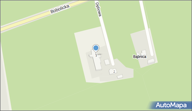 Tychowo, Dębowa, 3, mapa Tychowo