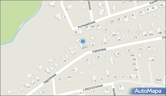 Wągrowiec, Dębińska, 19, mapa Wągrowiec