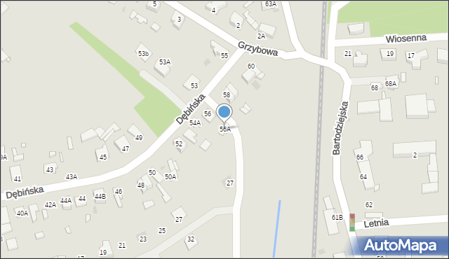 Wągrowiec, Dębińska, 56A, mapa Wągrowiec