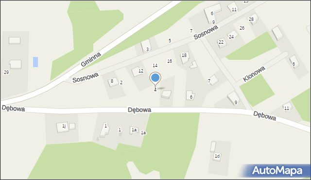 Wancerzów, Dębowa, 4, mapa Wancerzów