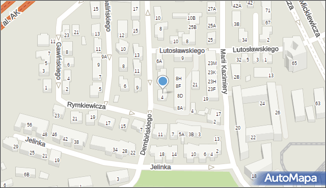 Warszawa, Dembińskiego Henryka, 4A, mapa Warszawy