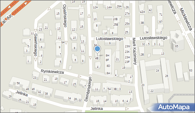 Warszawa, Dembińskiego Henryka, 6, mapa Warszawy