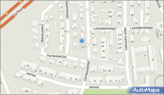 Warszawa, Dembińskiego Henryka, 9, mapa Warszawy