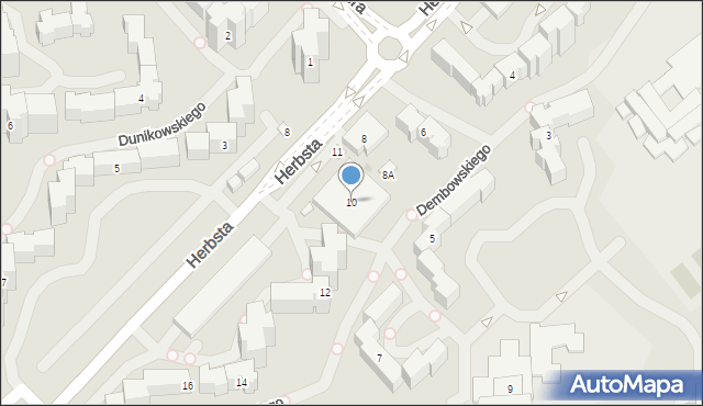 Warszawa, Dembowskiego Edwarda, 10, mapa Warszawy
