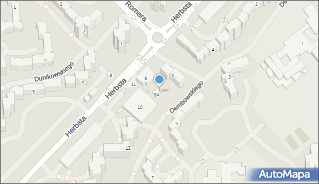 Warszawa, Dembowskiego Edwarda, 8B, mapa Warszawy