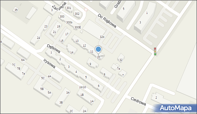 Warzymice, Dębowa, 10, mapa Warzymice