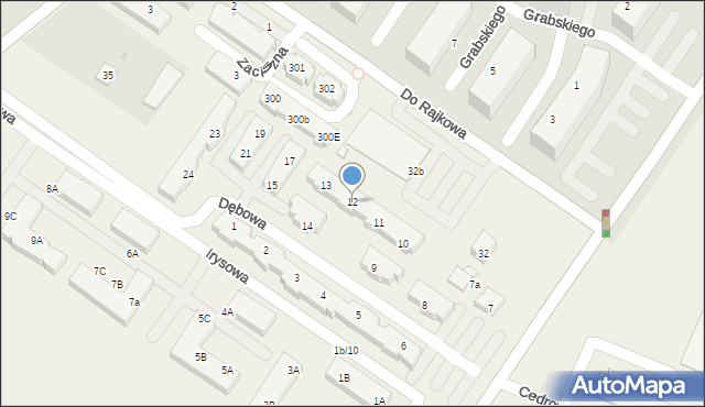 Warzymice, Dębowa, 12, mapa Warzymice