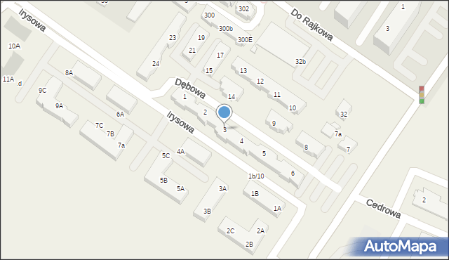 Warzymice, Dębowa, 3, mapa Warzymice