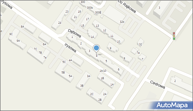 Warzymice, Dębowa, 4, mapa Warzymice