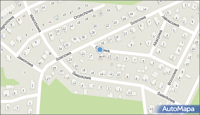 Wasilków, Dębowa, 15, mapa Wasilków