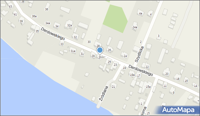 Wiele, Derdowskiego Hieronima, 27, mapa Wiele