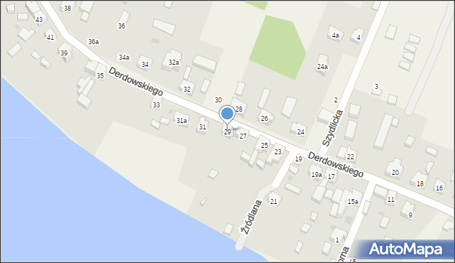 Wiele, Derdowskiego Hieronima, 29, mapa Wiele