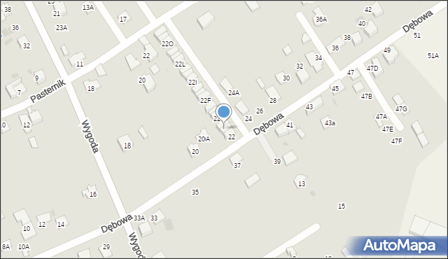 Wieliczka, Dębowa, 22B, mapa Wieliczka