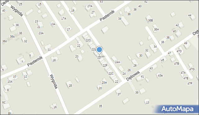 Wieliczka, Dębowa, 22I, mapa Wieliczka