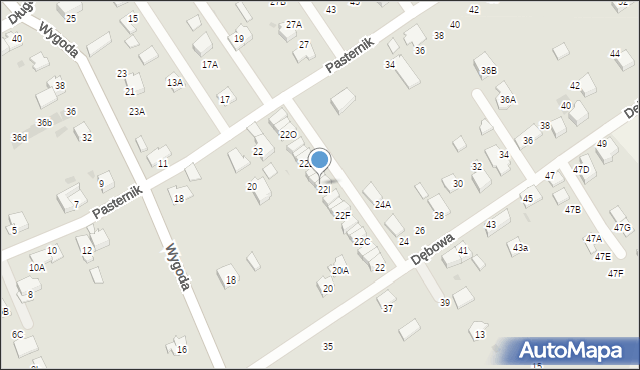 Wieliczka, Dębowa, 22J, mapa Wieliczka