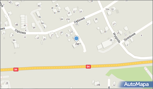 Wieliczka, Dębowa, 23B, mapa Wieliczka