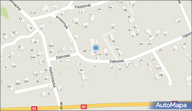 Wieliczka, Dębowa, 4f, mapa Wieliczka