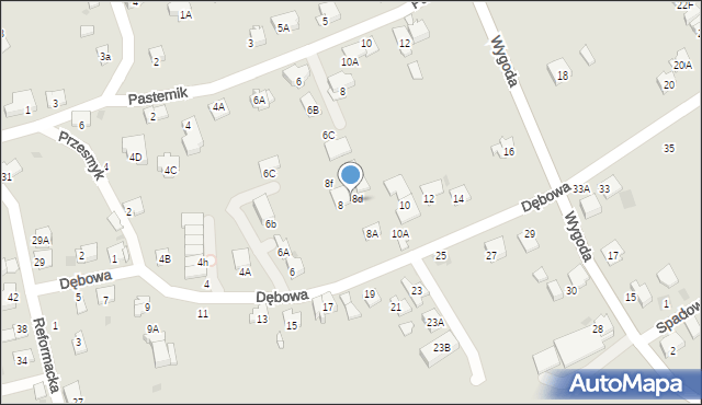 Wieliczka, Dębowa, 8c, mapa Wieliczka