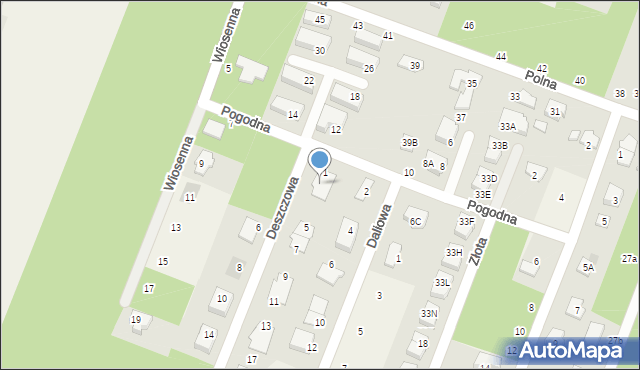 Wieliszew, Deszczowa, 3, mapa Wieliszew