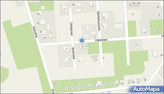 Wierzchowisko, Dębowa, 6, mapa Wierzchowisko