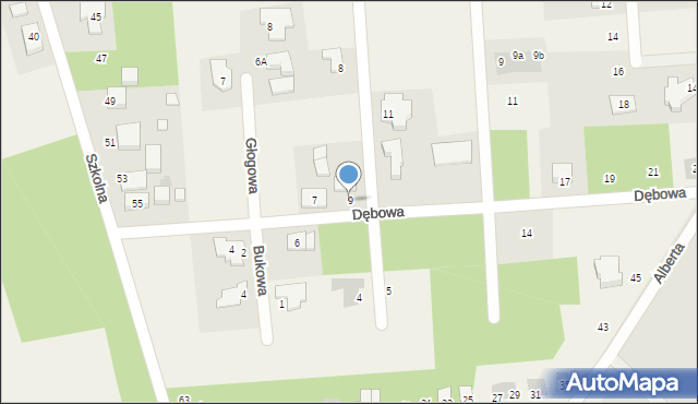 Wierzchowisko, Dębowa, 9, mapa Wierzchowisko