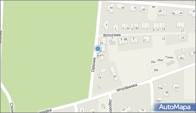 Wilczyce, Dębowa, 2f, mapa Wilczyce