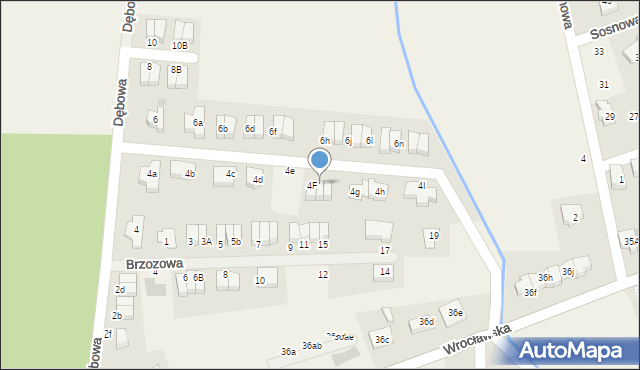 Wilczyce, Dębowa, 4FA, mapa Wilczyce