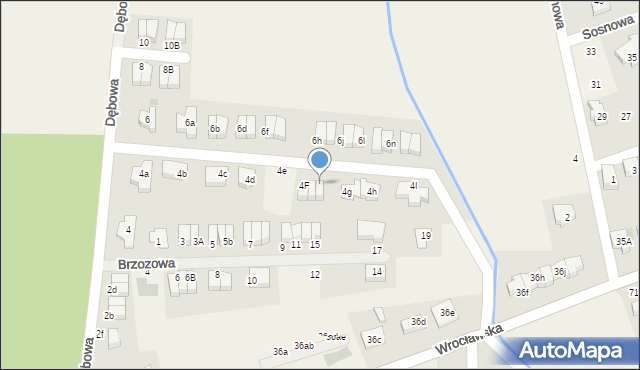 Wilczyce, Dębowa, 4FB, mapa Wilczyce