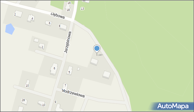 Wilkasy, Dębowa, 9, mapa Wilkasy