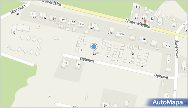 Wisełka, Dębowa, 12, mapa Wisełka