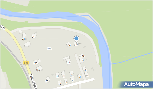 Wisła, Dębowa, 13, mapa Wisła