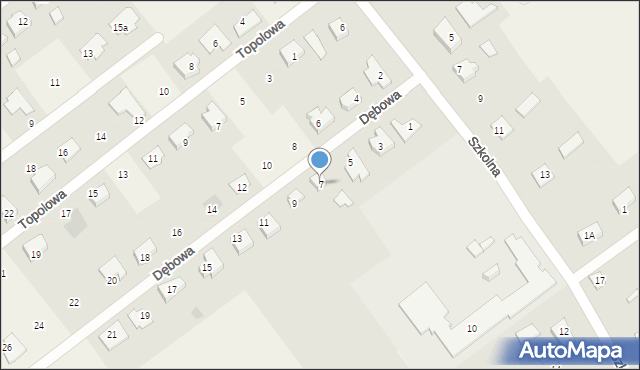 Wiślinka, Dębowa, 7, mapa Wiślinka