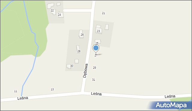 Witkowice, Dębowa, 27, mapa Witkowice