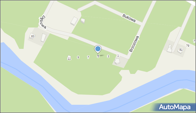 Wojtal, Dębowa, 5, mapa Wojtal