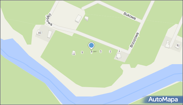 Wojtal, Dębowa, 7, mapa Wojtal