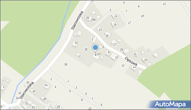 Wola Filipowska, Dębowa, 4, mapa Wola Filipowska
