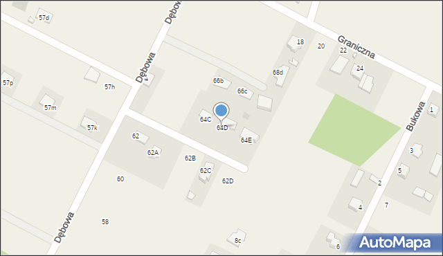 Wola Kopcowa, Dębowa, 64D, mapa Wola Kopcowa