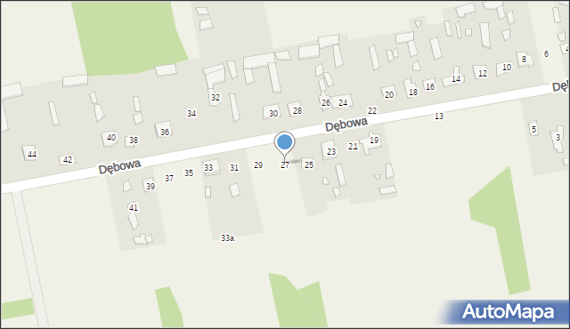 Wola Rafałowska, Dębowa, 27, mapa Wola Rafałowska