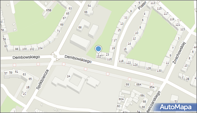 Wrocław, Dembowskiego Edwarda, 112, mapa Wrocławia